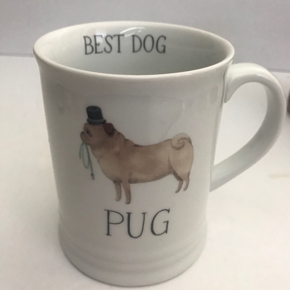 Pug Mug Fringe Studios Dogs Ceramic Coffee Cup 12 OZ Pugs With Hat - Picture 5 of 5